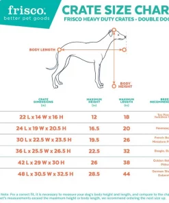 Frisco Heavy Duty Fold & Carry Double Door Collapsible Wire Dog Crate -The Frisco Store 109790 PT2. SY630 V1596031883