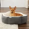 Frisco Sherpa Hexagon Bolster Cat & Dog Bed -The Frisco Store 144813 MAIN. SY630 V1566936169
