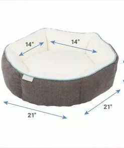 Frisco Sherpa Hexagon Bolster Cat & Dog Bed -The Frisco Store 144813 PT1. SY630 V1635534998