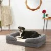 Frisco Plush Orthopedic Front Bolster Cat & Dog Bed w/Removable Cover -The Frisco Store 144861 MAIN. SY630 V1650094298