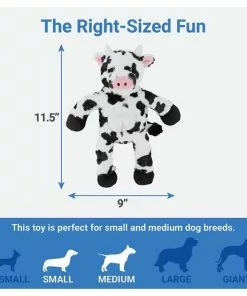 Frisco Plush with Inside Rope Squeaking Cow Dog Toy -The Frisco Store 147063 PT3. SY630 V1542751616