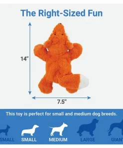 Frisco Plush with Inside Rope Squeaking Fox Dog Toy -The Frisco Store 147065 PT3. SY630 V1542751617