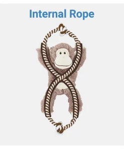 Frisco Plush with Rope Squeaking Monkey Dog Toy 8 Frisco Plush with Rope Squeaking Monkey Dog Toy -The Frisco Store 147067 PT2. SY630 V1542751624