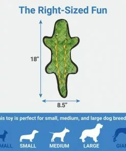 Frisco Flat Plush Squeaking Alligator Dog Toy 6 Frisco Flat Plush Squeaking Alligator Dog Toy -The Frisco Store 147073 PT1. SY630 V1589221312