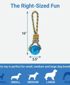 Frisco Rope with Squeaking Ball Dog Toy -The Frisco Store 147098 PT3. SY630 V1539366432