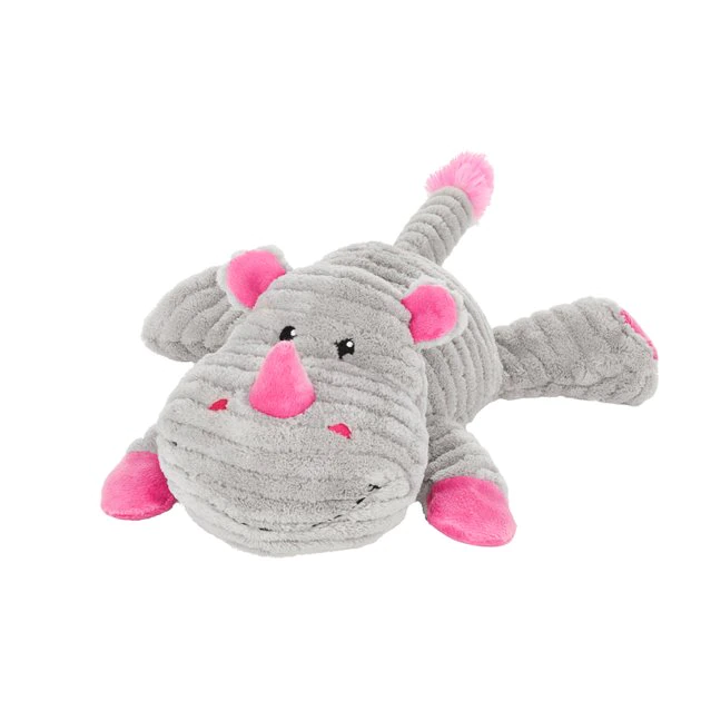 Frisco Corduroy Plush Squeaking Rhino Dog Toy 3 Frisco Corduroy Plush Squeaking Rhino Dog Toy