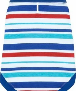 Frisco Striped Dog & Cat Polo Shirt, Red & Blue -The Frisco Store 153589 PT3. SY630 V1624902452