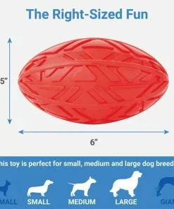 Frisco Squeaky Football Dog Toy 6 Frisco Squeaky Football Dog Toy -The Frisco Store 154412 PT1. SY630 V1560352707