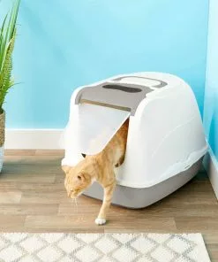 Frisco Flip Top Hooded Cat Litter Box, Gray, Large, 22-in -The Frisco Store 155654 PT3. SY630 V1552410174