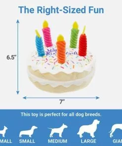 Frisco Plush Squeaking Birthday Cake Dog Toy -The Frisco Store 162839 PT1. SY630 V1568207219