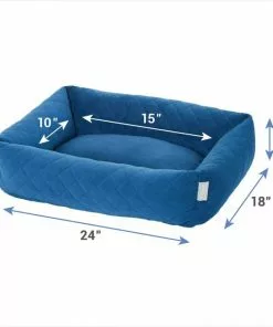 Frisco Velvet Rectangular Bolster Cat & Dog Bed -The Frisco Store 165322 PT1. SY630 V1647872554