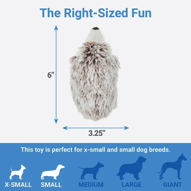 Frisco Plush Squeaking Hedgehog Dog Toy 4 Frisco Plush Squeaking Hedgehog Dog Toy - Image 2