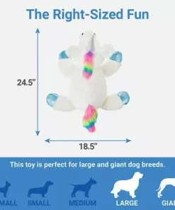 Frisco Plush Squeaking Jumbo Unicorn Dog Toy 6 Frisco Plush Squeaking Jumbo Unicorn Dog Toy -The Frisco Store 174691 PT1. SY630 V1574719128