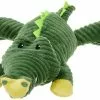 Frisco Corduroy Plush Squeaking Alligator Dog Toy