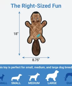 Frisco Flat Plush Squeaking Beaver Dog Toy -The Frisco Store 174729 PT1. SY630 V1589221280