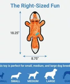 Frisco Flat Plush Squeaking Fox Dog Toy -The Frisco Store 174733 PT1. SY630 V1589221501