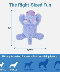 Frisco Plush Squeaking Hippo Dog Toy -The Frisco Store 175407 PT1. SY630 V1574719078