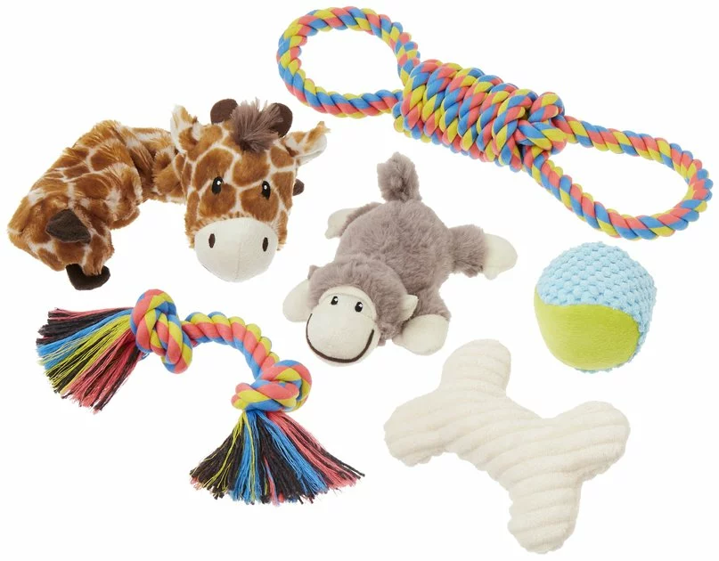 Frisco Plush & Rope Bundle Dog Toy, 6-Pack 3 Frisco Plush & Rope Bundle Dog Toy, 6-Pack