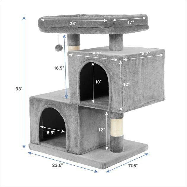 Frisco 33-in Faux Fur Cat Tree & Condo 4 Frisco 33-in Faux Fur Cat Tree & Condo - Image 2