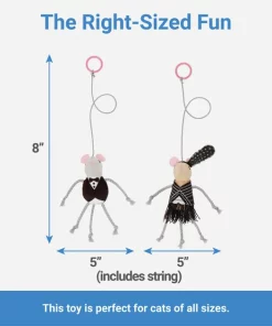 Frisco Dapper & Flapper Bouncy Mouse Cat Toy, 2 pack -The Frisco Store 183251 PT1. SY630 V1576181970