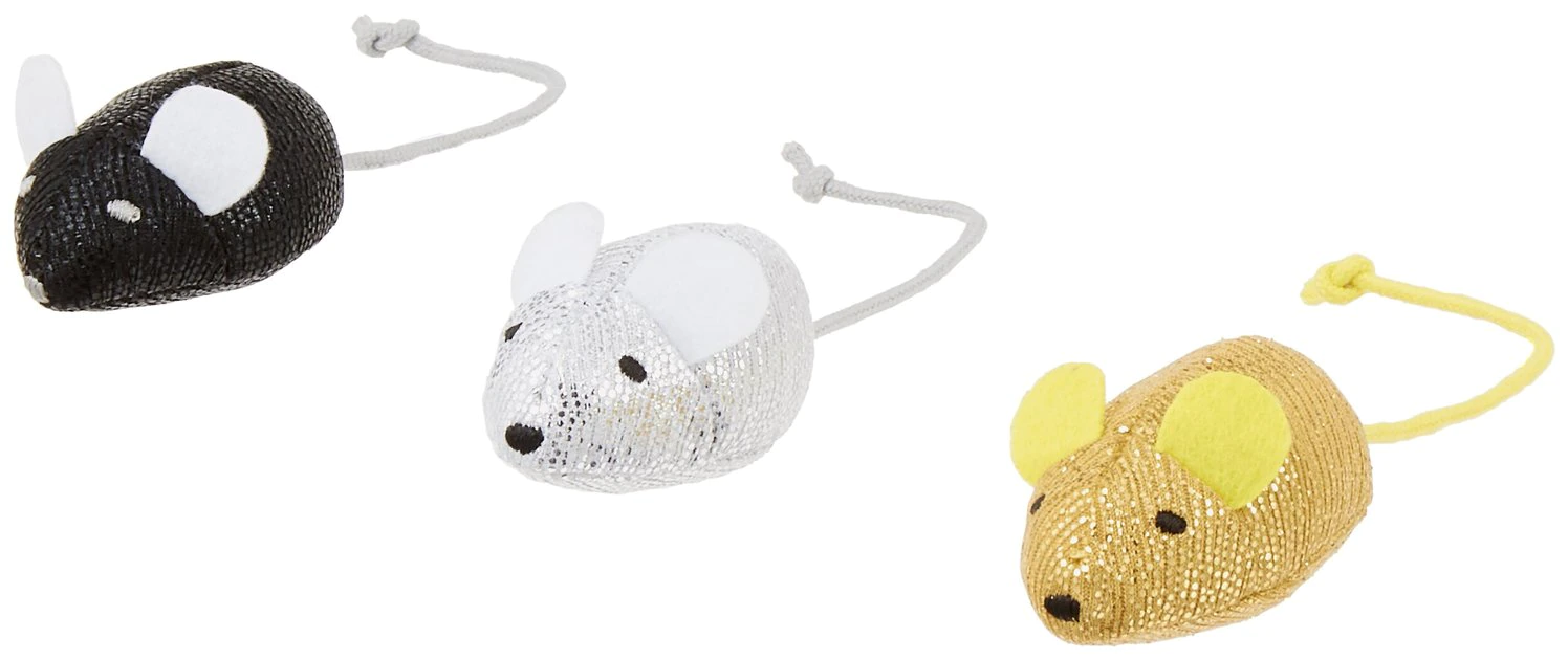 Frisco Sparkle Mice Cat Toy with Catnip, 3-pack 3 Frisco Sparkle Mice Cat Toy with Catnip, 3-pack