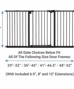 Frisco Steel Extra Wide Auto-Close Dog Gate, 30-in Height -The Frisco Store 186823 PT1. SY630 V1599276995