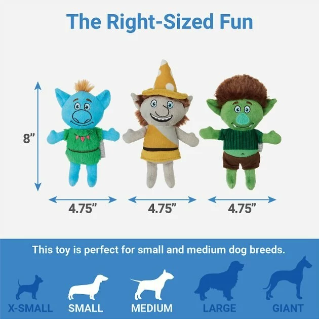 Frisco Mythical Mates Troll Plush Squeaking Dog Toy 4 Frisco Mythical Mates Troll Plush Squeaking Dog Toy - Image 2