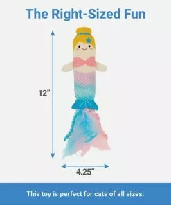 Frisco Mythical Mates Mermaid Crinkle Kicker Cat Toy with Catnip -The Frisco Store 204533 PT1. SY630 V1587474430