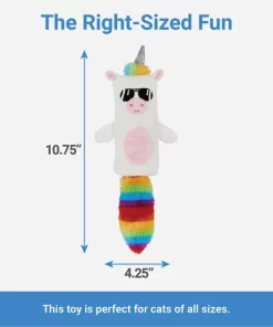 Frisco Mythical Mates Rainbow Unicorn Crinkle Kicker Cat Toy with Catnip -The Frisco Store 204537 PT1. SY630 V1587474442