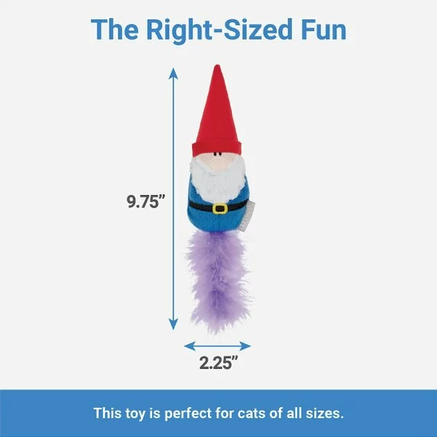 Frisco Mythical Mates Gnome Kicker Cat Toy with Catnip 4 Frisco Mythical Mates Gnome Kicker Cat Toy with Catnip - Image 2