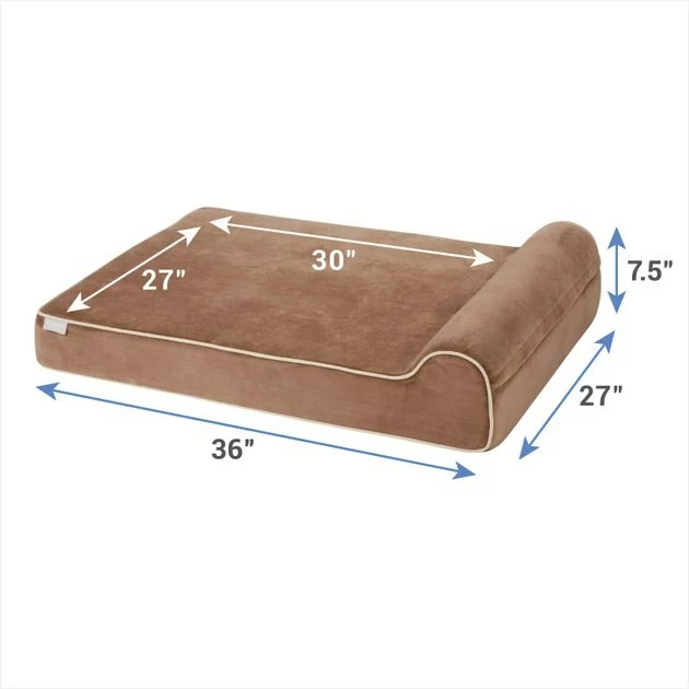 Frisco Orthopedic Chaise Pillow Dog Bed w/Removable Cover 4 Frisco Orthopedic Chaise Pillow Dog Bed w/Removable Cover - Image 2