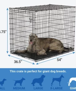 Frisco XX-Large Heavy Duty Single Door Wire Dog Crate, 54 inch -The Frisco Store 210677 PT1. SY630 V1580156106