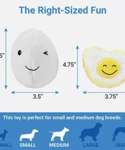 Frisco Plush Squeaking 2-in-1 Tearable Egg & Yolk Dog Toy -The Frisco Store 213789 PT1. SY630 V1597156255