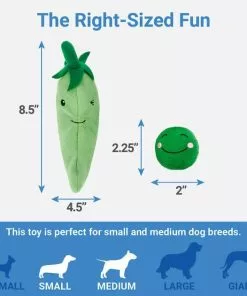 Frisco Plush Squeaking 2-in-1 Tearable Peapod & Peas Dog Toy -The Frisco Store 213791 PT1. SY630 V1597156268