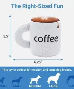 Frisco Ballistic Nylon Plush Squeaking Coffee Mug Dog Toy 8 Frisco Ballistic Nylon Plush Squeaking Coffee Mug Dog Toy -The Frisco Store 213795 PT1. SY630 V1597156256