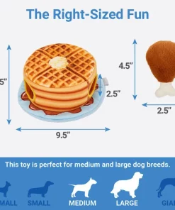 Frisco Hide & Seek Plush Chicken & Waffle Puzzle Dog Toy 6 Frisco Hide & Seek Plush Chicken & Waffle Puzzle Dog Toy -The Frisco Store 213798 PT1. SY630 V1597156268