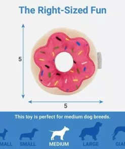 Frisco Strawberry Frosted Donut Dense Foam Squeaky Dog Toy 6 Frisco Strawberry Frosted Donut Dense Foam Squeaky Dog Toy -The Frisco Store 213804 PT1. SY630 V1597156262