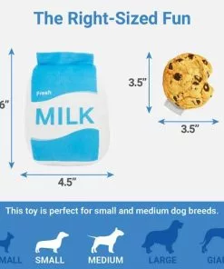 Frisco Plush Cookie & Milk Dog Toy, 2-pack -The Frisco Store 213810 PT1. SY630 V1597156253