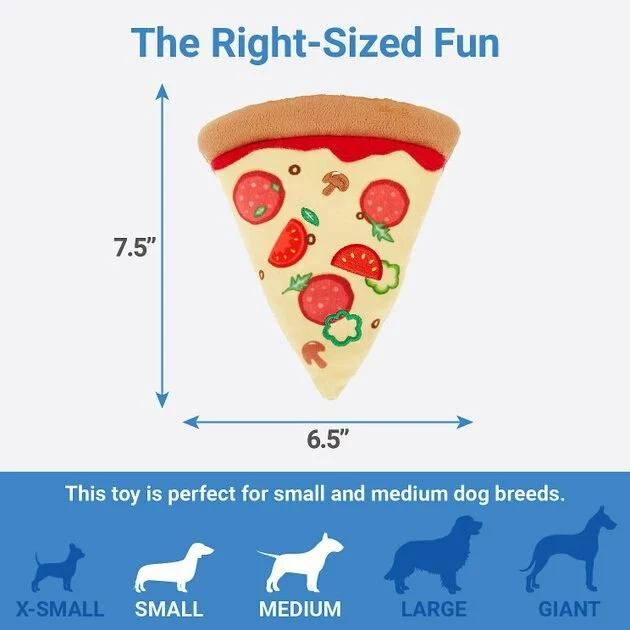 Frisco Plush Pizza Slice Dog Toy 4 Frisco Plush Pizza Slice Dog Toy - Image 2