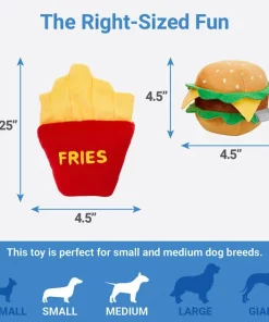 Frisco Plush Burger & Fries Dog Toy, 2-Pack 6 Frisco Plush Burger & Fries Dog Toy, 2-Pack -The Frisco Store 213822 PT1. SY630 V1597156563