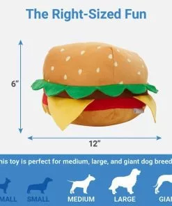 Frisco Burger Plush Squeaky Dog Toy 7 Frisco Burger Plush Squeaky Dog Toy -The Frisco Store 213824 PT1. SY630 V1597156560
