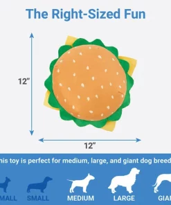 Frisco Burger Plush Squeaky Dog Toy 8 Frisco Burger Plush Squeaky Dog Toy -The Frisco Store 213824 PT2. SY630 V1597156556