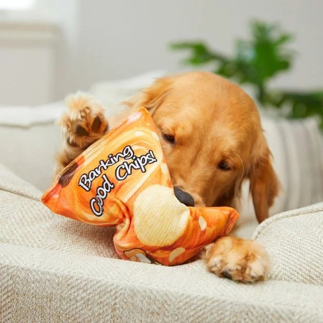 Frisco Bag of Chips Plush Squeaky Dog Toy 6 Frisco Bag of Chips Plush Squeaky Dog Toy - Image 4
