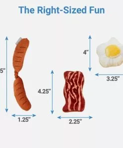 Frisco Plush Bacon, Egg, & Sausage Cat Toy with Catnip -The Frisco Store 213906 PT1. SY630 V1597156854