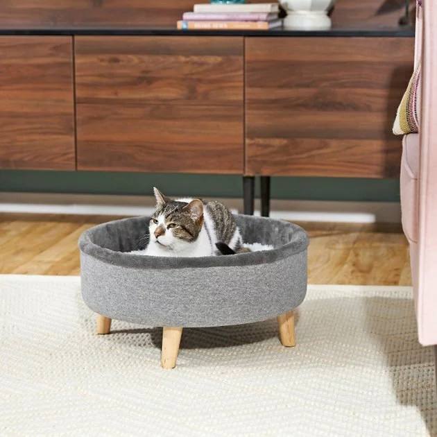 Frisco Modern Round Elevated Cat Bed 3 Frisco Modern Round Elevated Cat Bed