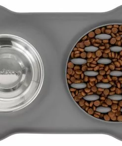 Frisco Silicone Slow Feeder Mat with Stainless Steel Bowl, 1.75 Cups -The Frisco Store 215983 PT4. SY630 V1591020085