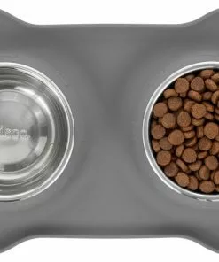 Frisco Double Stainless Steel Pet Bowl with Silicone Mat -The Frisco Store 215988 PT4. SY630 V1591020081