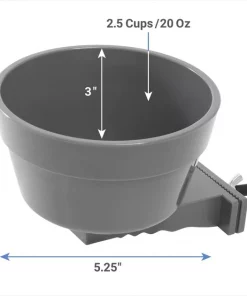 Frisco Cage Crock, Gray, 20 Ounces -The Frisco Store 216002 PT1. SY630 V1600374821