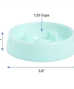 Frisco Fish Shaped Ridges Slow Feed Bowl, Light Blue, 1.25 cups -The Frisco Store 216046 PT1. SY630 V1600374186