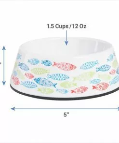Frisco Colorful Fish Melamine Cat Bowl, 1.5 Cups -The Frisco Store 216047 PT1. SY630 V1600374559